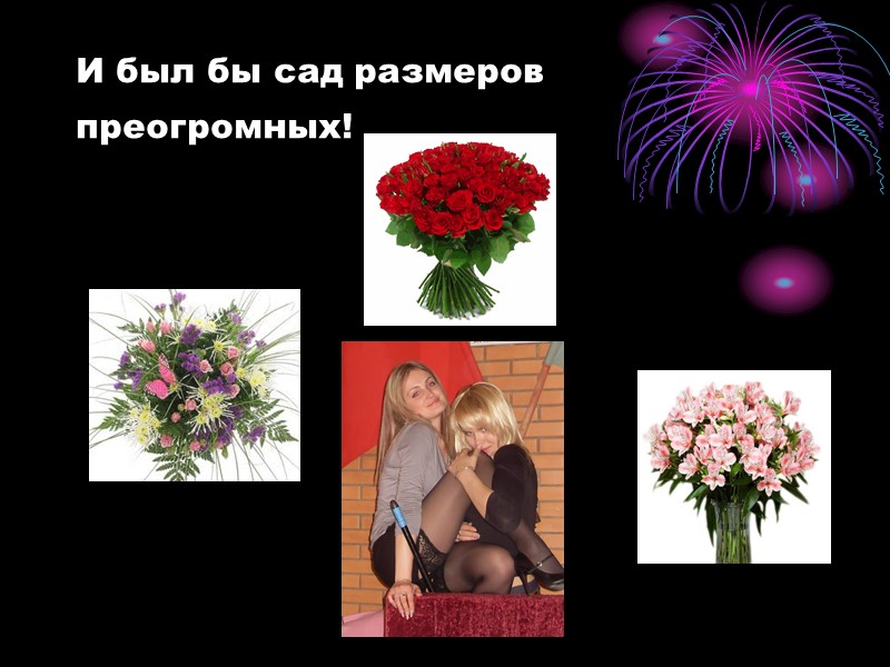 И был бы сад размеров преогромных!